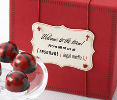 Red Ganache Ladybug Chocolates 9pc - Business