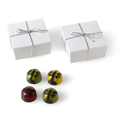  Ladybug Favor with Silver Cord 4pc 