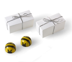 Bee Favor with Silver Cord 2pc 