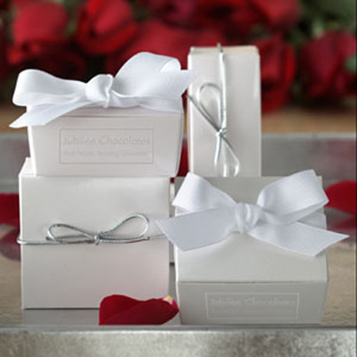  Chocolate Favor with Silver Cord 2pc 